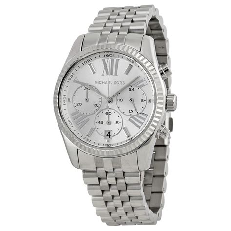 michael kors lexington zilver 5555|michael kors lexington watch.